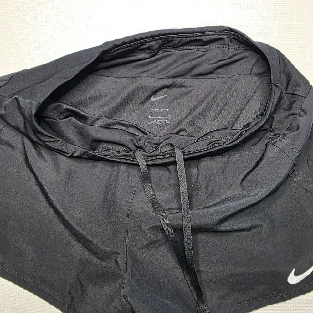 Nike Crew Running Shorts Women’s M Dri-Fit Black Reflective CJ2400 Lined